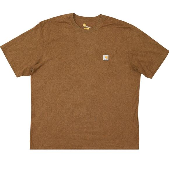 Carhartt Men's 2XL Brown Cotton T-Shirt Short Sleeve Solid Original Fit - Picture 1 of 7